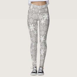 Silver Snowflake Women's Leggings