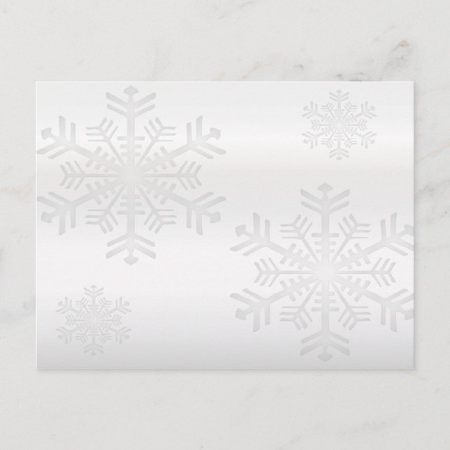 Silver Snowflakes 1 - Holiday Postcard (Front)