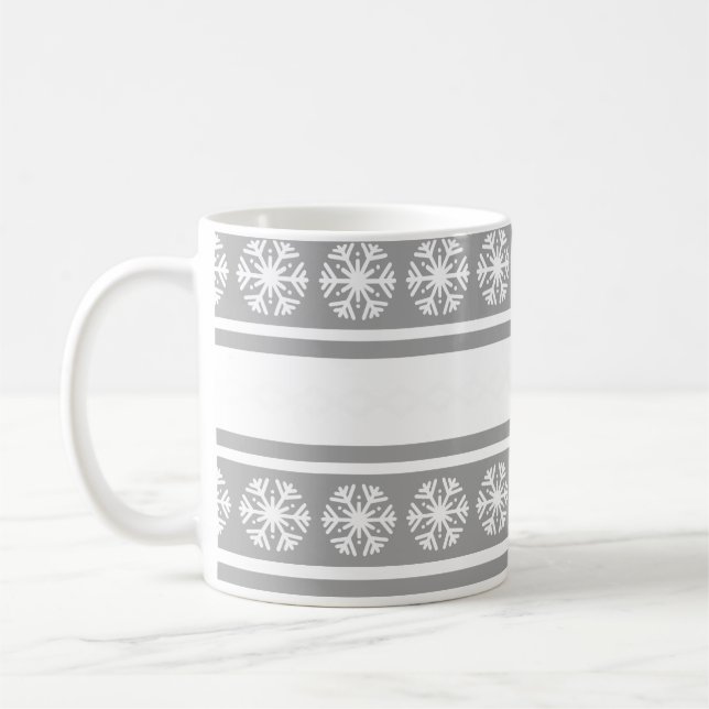Silver Snowflakes  Coffee Mug (Left)