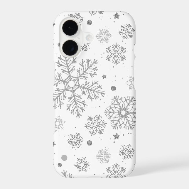 Silver snowflakes on white (Back)