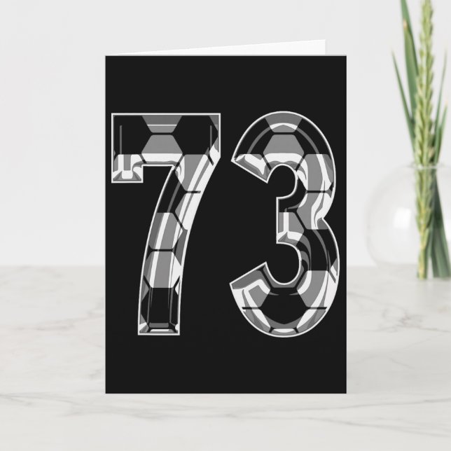 Silver Soccer Pattern Number 73 Jersey Player Unif Card (Front)