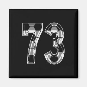 Silver Soccer Pattern Number 73 Jersey Player Unif Magnet