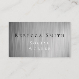 Silver Social Worker Business Card