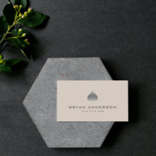 Silver Spade Symbol Business Card