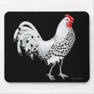 Silver Spangled Hamburg Chicken Mousepad