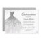 Silver Sparkle Dress Quinceanera Invitation