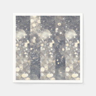 Silver Sparkle Glitter Glamour Glam Modern Trendy Napkin