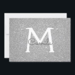 Silver Sparkle Glitter Quinceanera Save the Date<br><div class="desc">Silver Sparkle Glitter Sweet Sixteen Monogram Name and Initial Quinceanera Celebration Save the Date Invitation. This invitation is perfect for the Silver Sparkle Glitter Quinceanera Birthday Party looking to celebrate in Pink Rose Gold.</div>