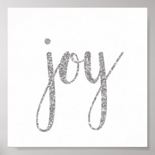 Silver sparkle holiday wall art