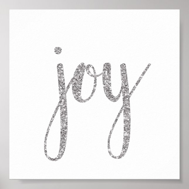 Silver sparkle holiday wall art (Front)
