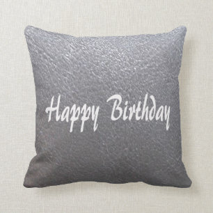 Silver Sparkle Leather Look  DIY add TEXT IMAGE Cushion