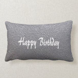 Silver Sparkle Leather Look DIY add TEXT IMAGE Lumbar Cushion