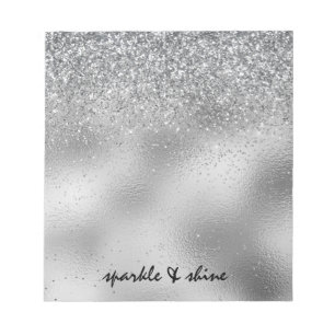 Silver Sparkle Notepad