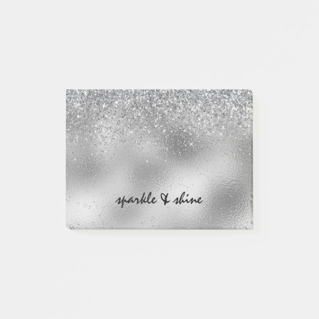 Silver Sparkle Post-it Notes (Front)