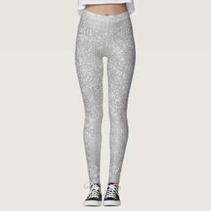 Silver Sparkle Shimmery Leggings