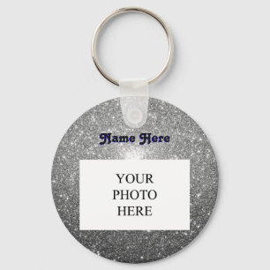 Silver Sparkles   Custom Key Ring