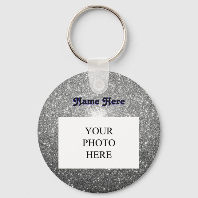 Silver Sparkles | Custom Key Ring (Front)