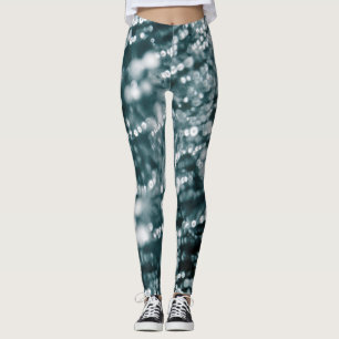Silver sparkles Frozen Ice bubbles Leggings
