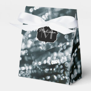 Silver sparkles Frozen Ice bubbles Monogram Favour Box