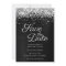 Silver Sparkly Glitter Black Ombre Foil