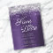 Silver Sparkly Glitter Dark Violet Ombre Foil