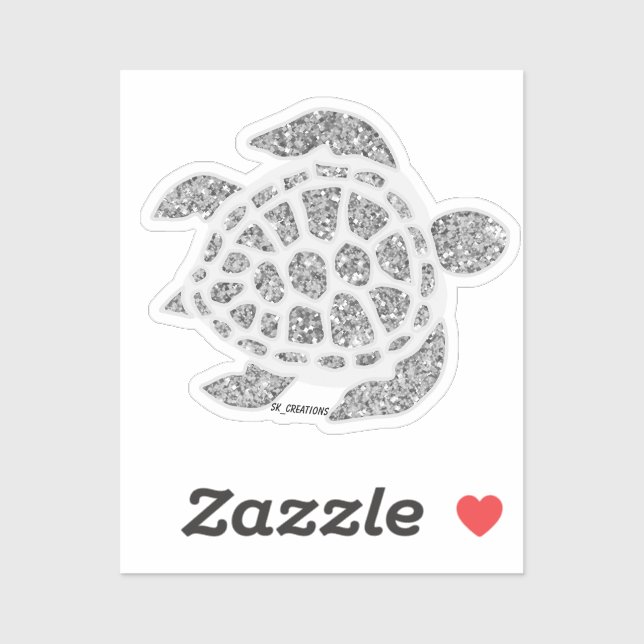 Silver Sparkly Turtle (Sheet)