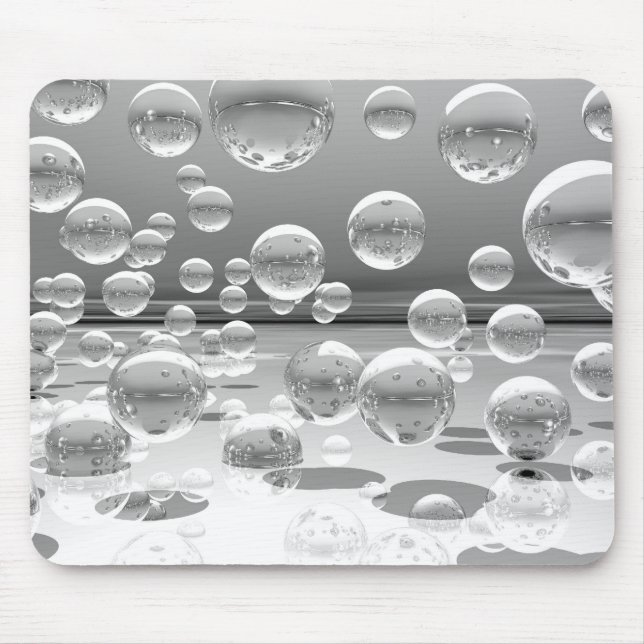 Silver Spheres Mouse Pad (Front)