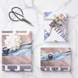 Silver Spitfire Wrapping Paper Sheet