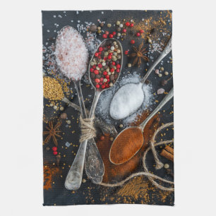 Silver Spoons & Spices Tea Towel