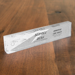 Silver sportscar, lightning, showroom service area nameplate