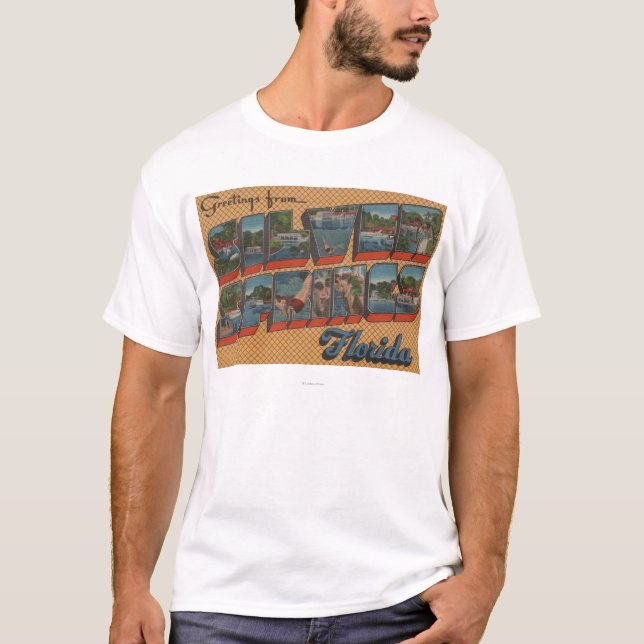 Silver Springs, Florida - Large Letter Scenes T-Shirt (Front)