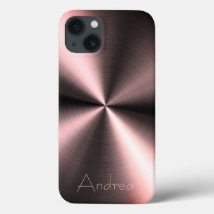 Silver Stainless bronze Steel Print iPhone 13 Case