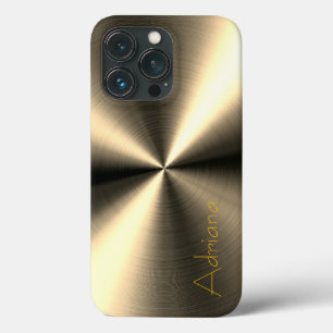 Silver Stainless gold Steel Print iPhone 13 Pro Case