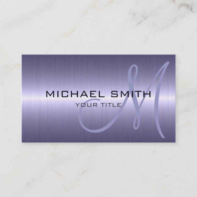 Silver Stainless Steel Metal Business Card (Front)