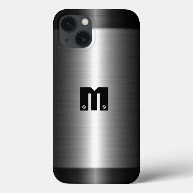 Silver Stainless Steel Metal Case-Mate iPhone Case (Back)