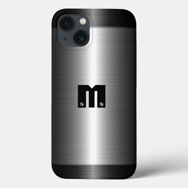 Silver Stainless Steel Metal Case-Mate iPhone Case (Back)