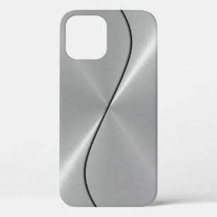 Silver Stainless Steel Metal iPhone 12 Pro Case