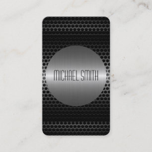 Silver Stainless Steel Metal Hole Business Card