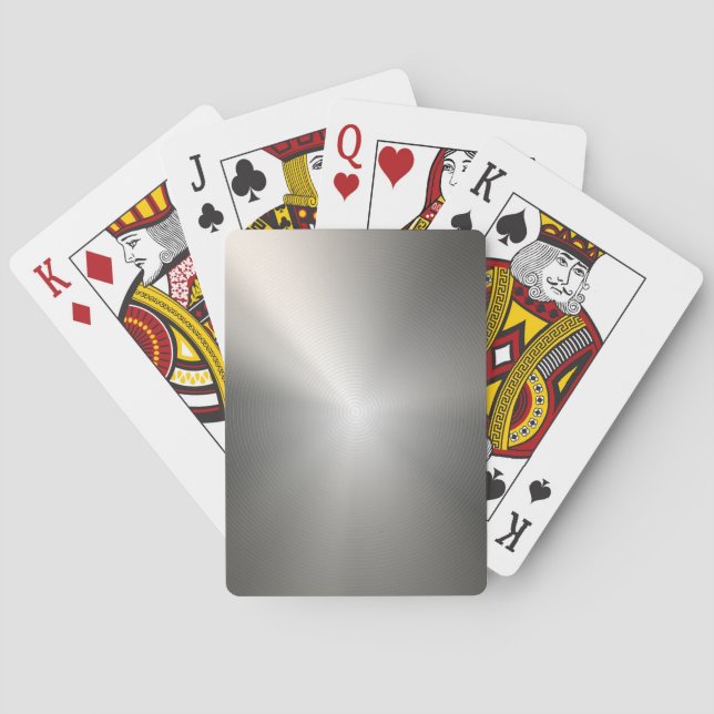 Silver Stainless Steel Metal Playing Cards (Back)