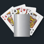 Silver Stainless Steel Metal Playing Cards<br><div class="desc">Silver Stainless Steel Metal</div>