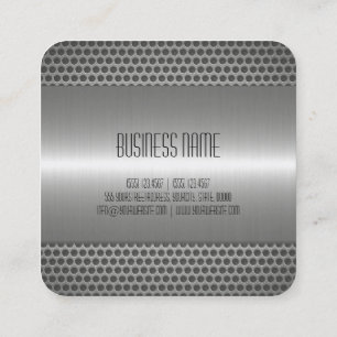 Silver Stainless Steel Metal Square Business Card