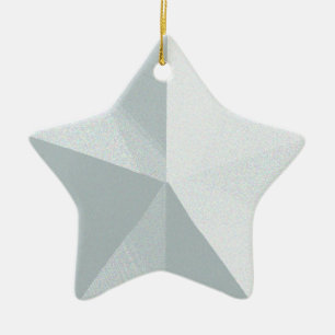 Silver Star Christmas Ornament Customisable