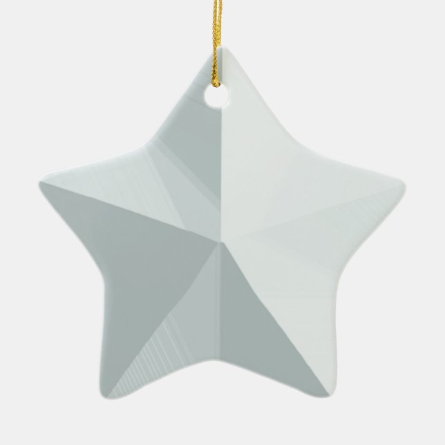 Silver Star Christmas Ornament Template (Front)