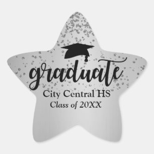 Silver Star Graduate 2018 Graduation Envelope Seal