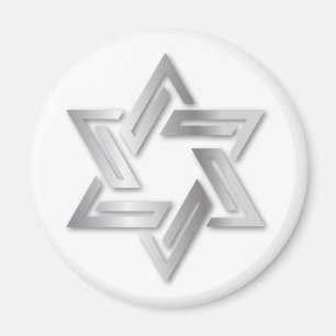 Silver Star of David Magnet