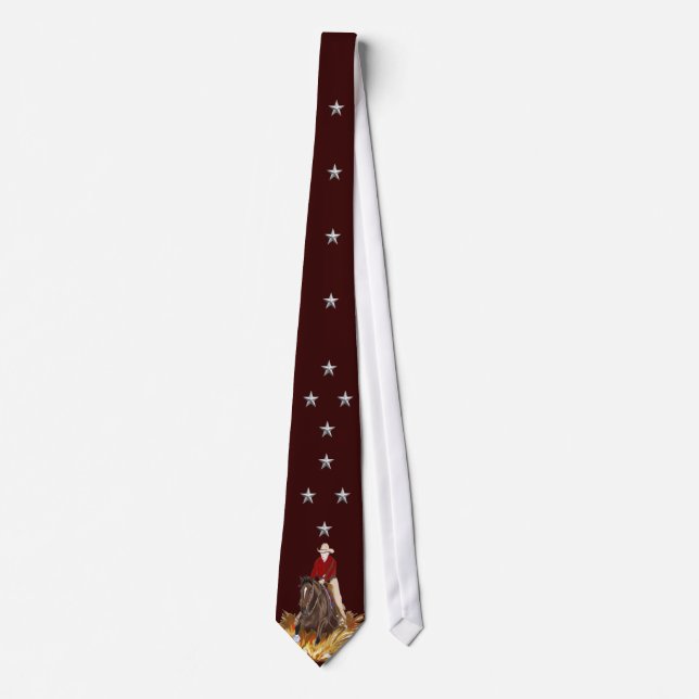 Silver Star Reining Horse Neck Tie (Front)