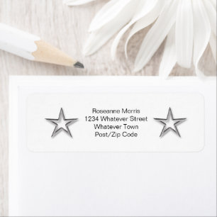 Silver Star Return Address Label