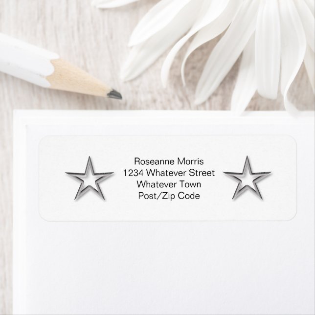 Silver Star Return Address Label (Insitu)