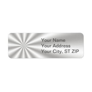 Silver Starburst Address Labels