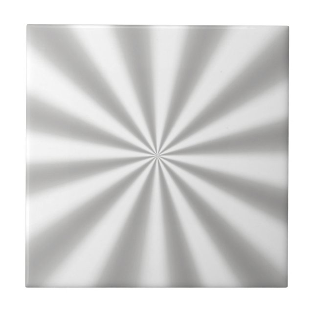 Silver Starburst Ceramic Tile (Front)